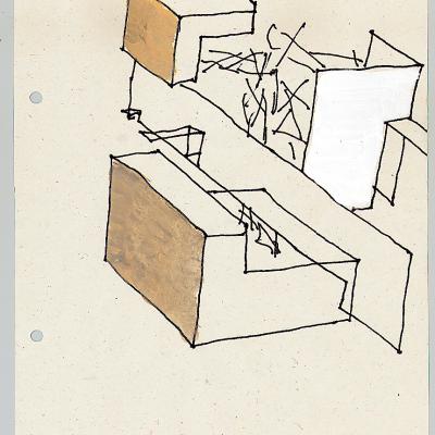 croquis maquette d'architecture